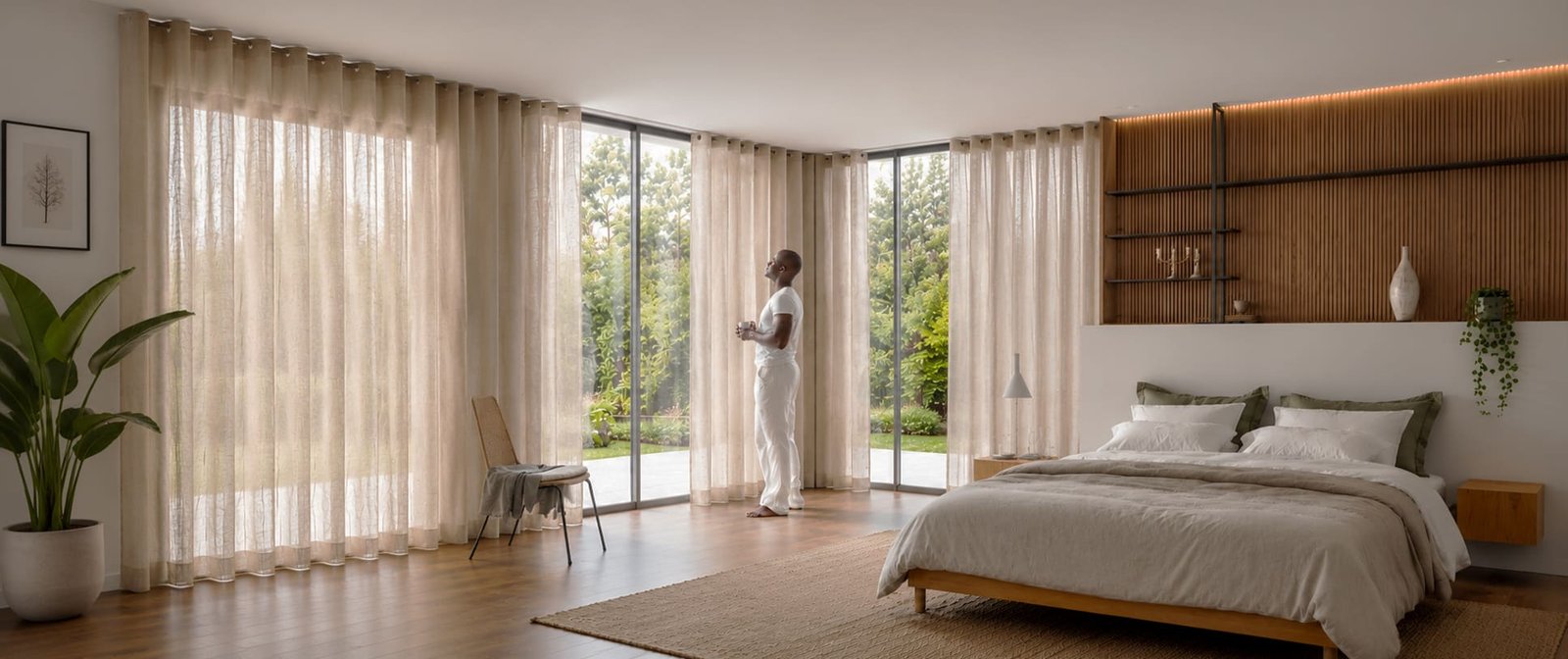 Cortinas Ripplefold ambiente luminoso Lima — La Casa del Estor® instalación a medida