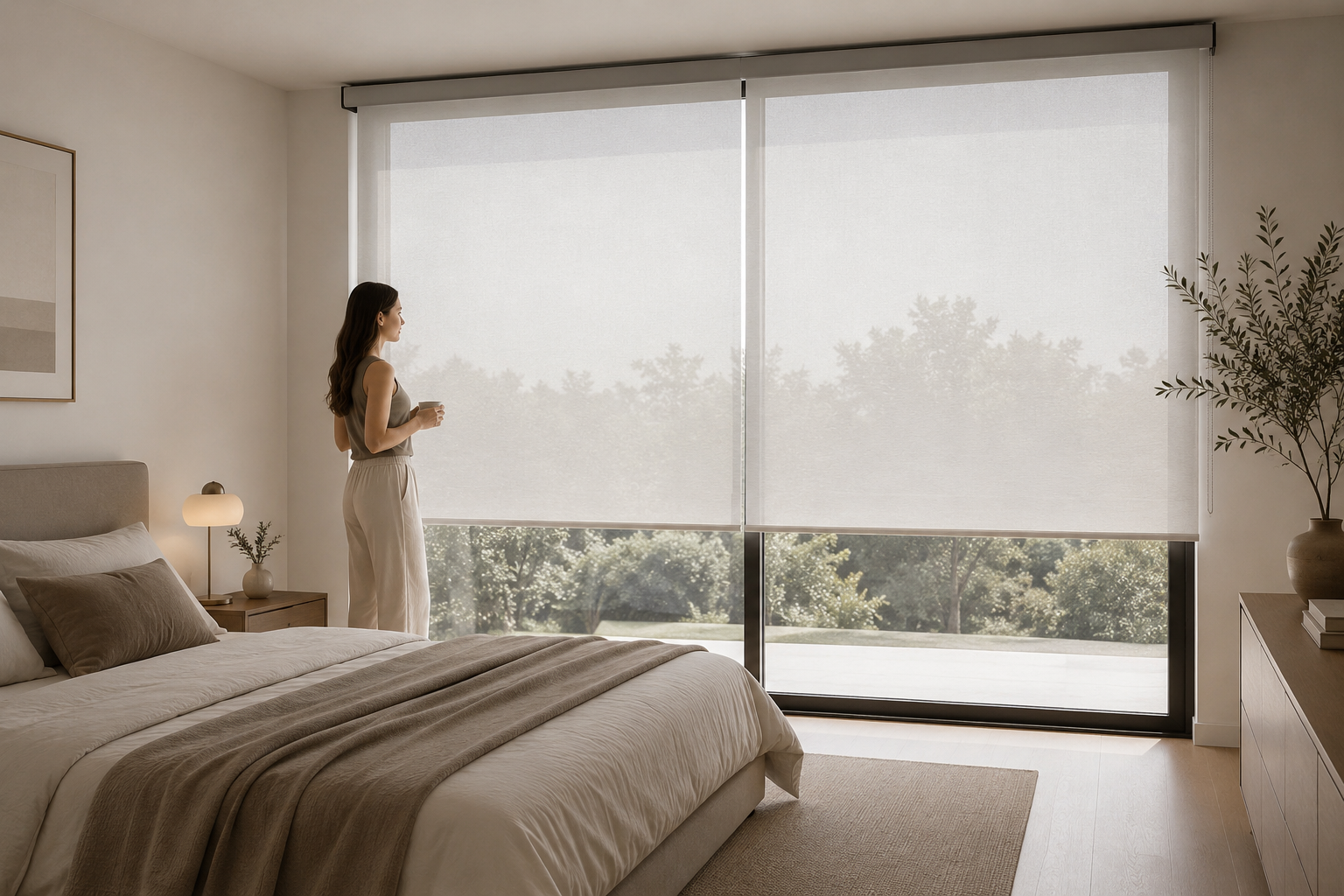 Cortinas roller screen para dormitorio en Lima — diferencia con blackout, La Casa del Estor®