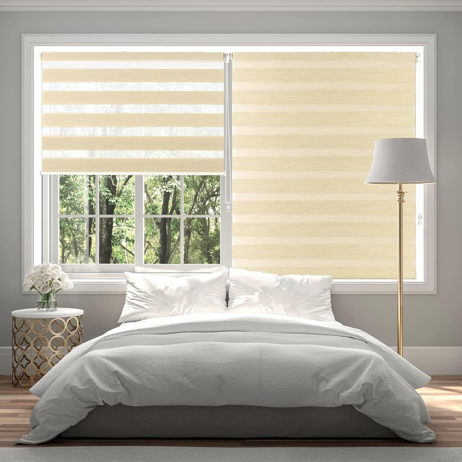 Cortinas duo gris moderno Lima — La Casa del Estor