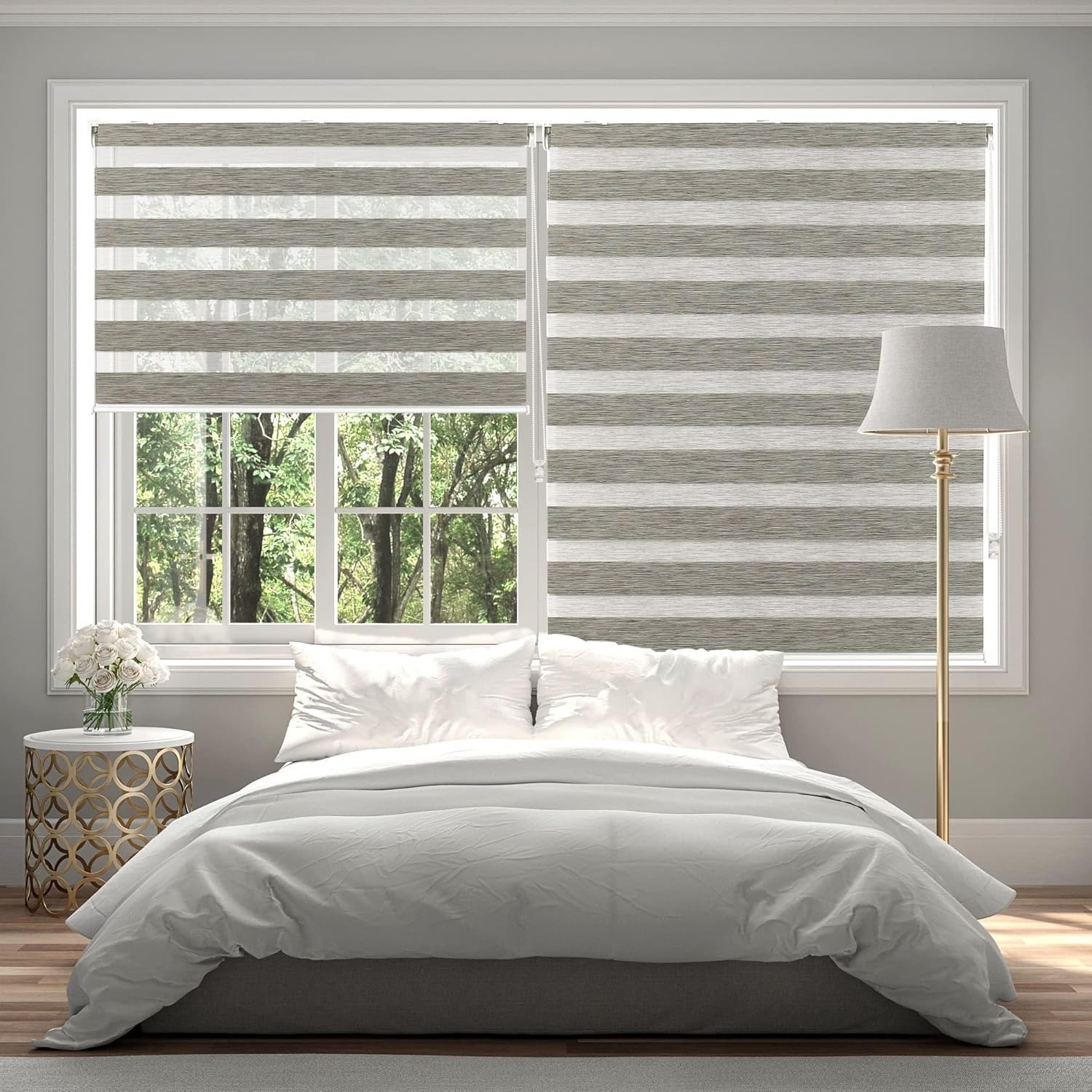 Cortinas roller duo marfil Lima — privacidad elegante La Casa del Estor